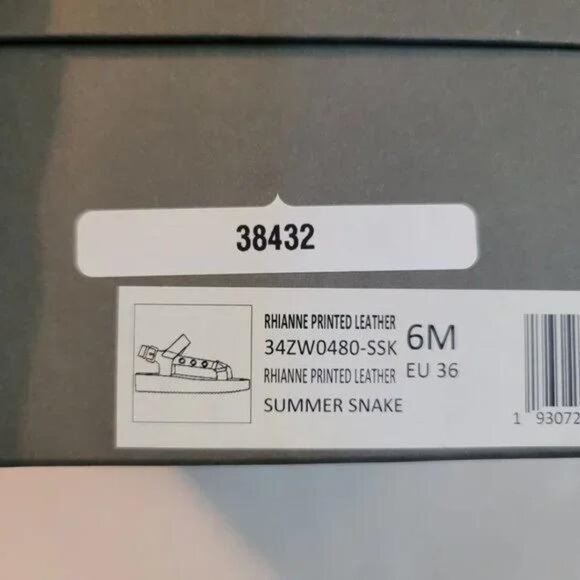 All Saints Rhianne Embossed Leather Platform Sandals - Picture 8 of 8